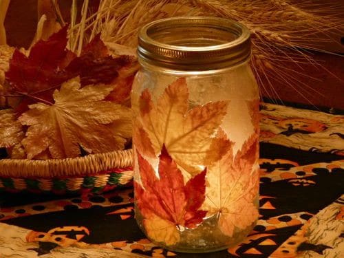 Leaf Lanterns - 15 Fabulous Fall Leaf Crafts for Kids
