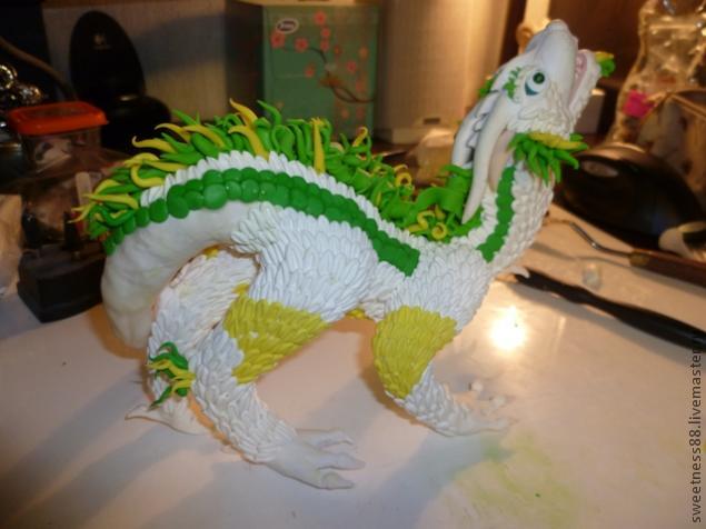 МК по созданию дракона из полимерной глины, фото № 16