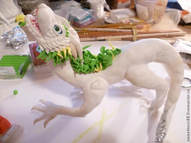 МК по созданию дракона из полимерной глины, фото № 14