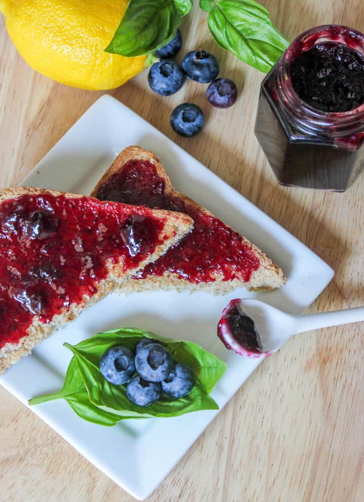 Blueberry Lemon Basil Jam