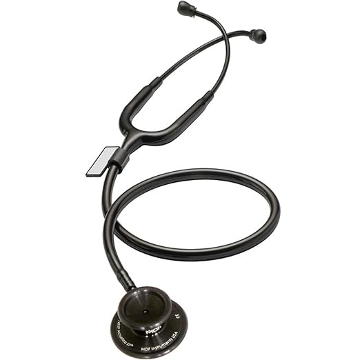 stethoscope price, MDF Acoustica Deluxe Lightweight Dual Head Stethoscope - All Black (MDF747XP-BO)