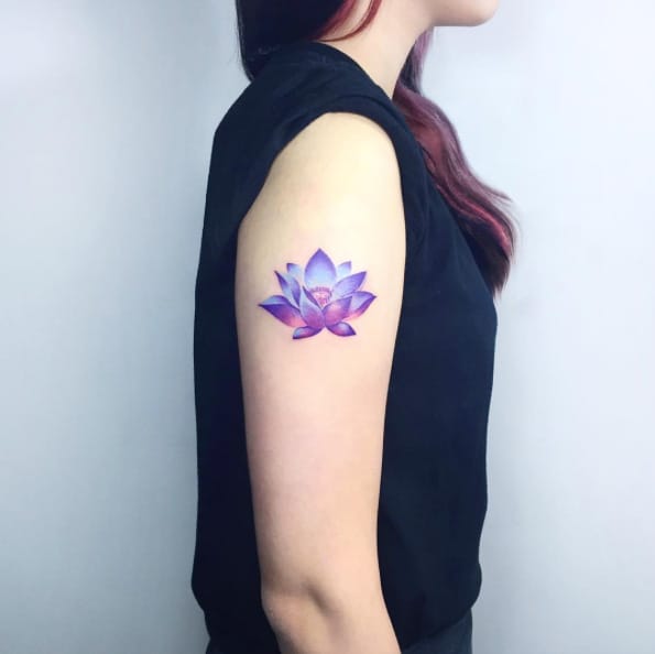 Mystic Lotus Flower Tattoo by IDA