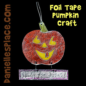 Pumpkin Craft - Foil Tape Pumpkin Craft from www.daniellesplace.com
