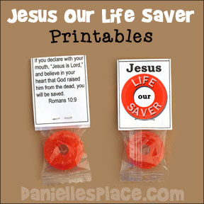 Jesus is our Life Saver Candy Printable Labels